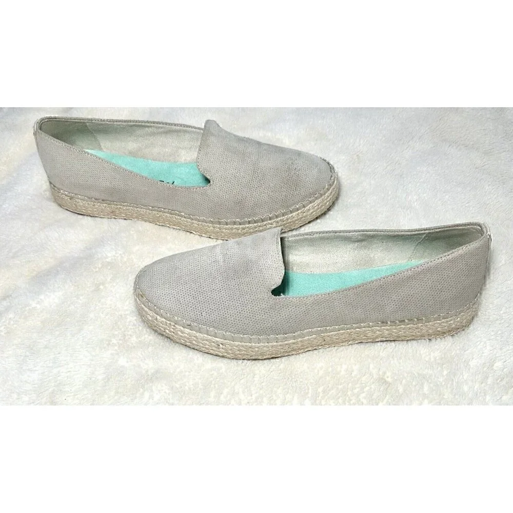 Dr. Scholls Shoes‎ Womens Find Me Loafer Oyster Microfiber Espadrilles Size 9.5